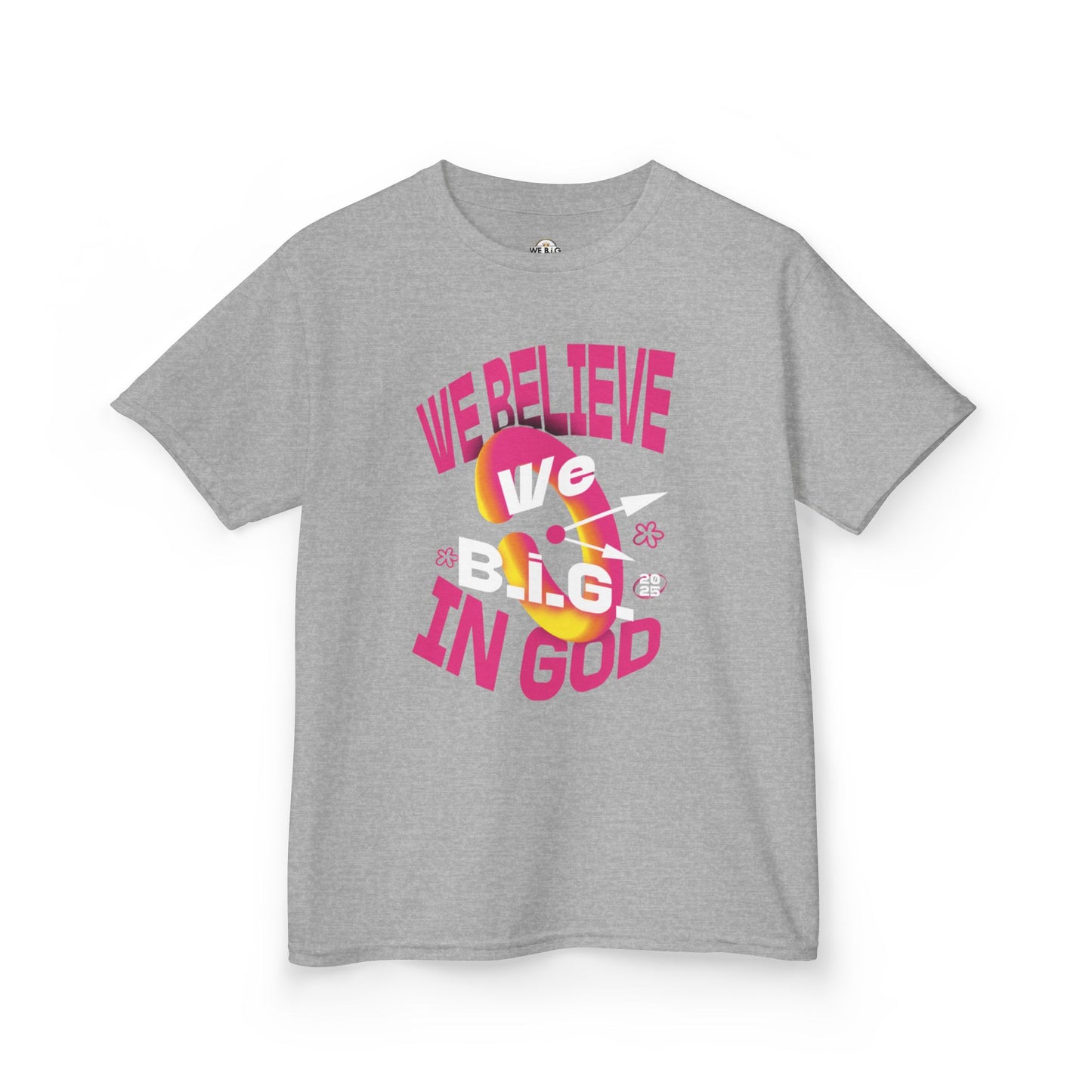 We B.i.G. Children —Faith-Inspiring Kids Heavy Cotton™ Tee - Perfect for Church, Family Gatherings, Gifts, Birthday Parties, Religious Celebrations