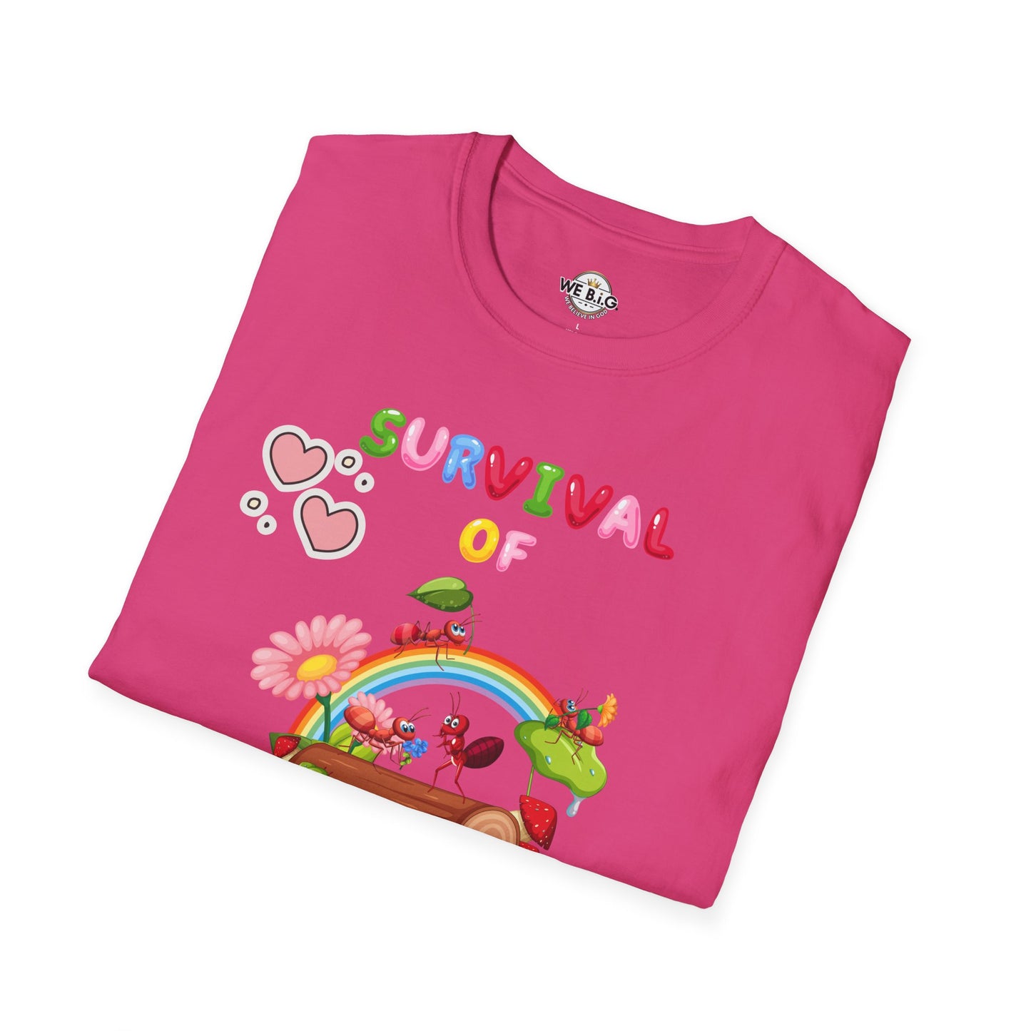 Survival of the Cutest T-Shirt, Cute Animal T-Shirt, Gift for Kids, Rainbow Shirt, Fun Graphic Tee, Spring Fashion