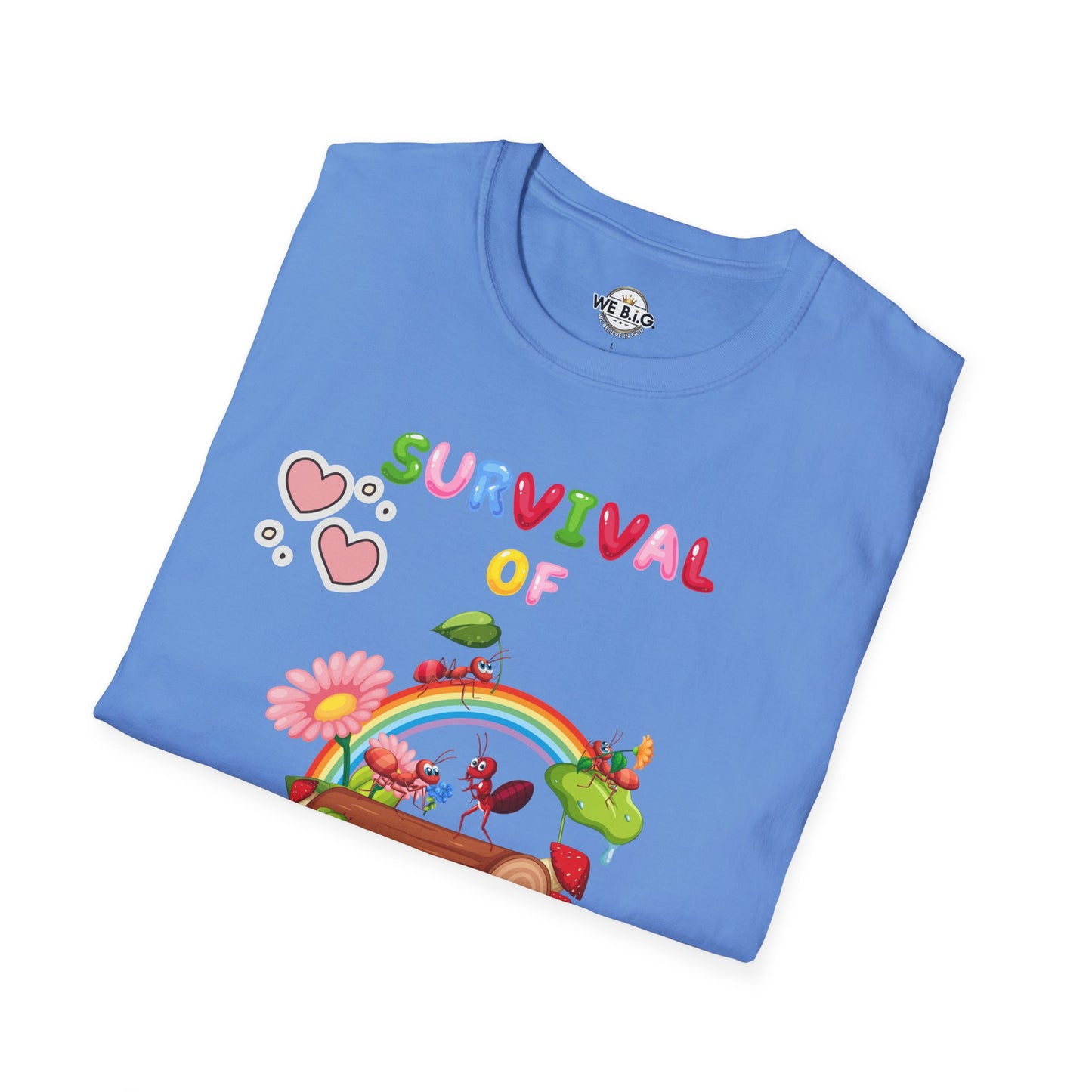 Survival of the Cutest T-Shirt, Cute Animal T-Shirt, Gift for Kids, Rainbow Shirt, Fun Graphic Tee, Spring Fashion