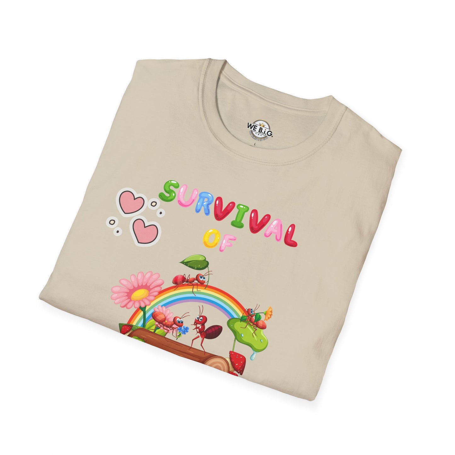 Survival of the Cutest T-Shirt, Cute Animal T-Shirt, Gift for Kids, Rainbow Shirt, Fun Graphic Tee, Spring Fashion