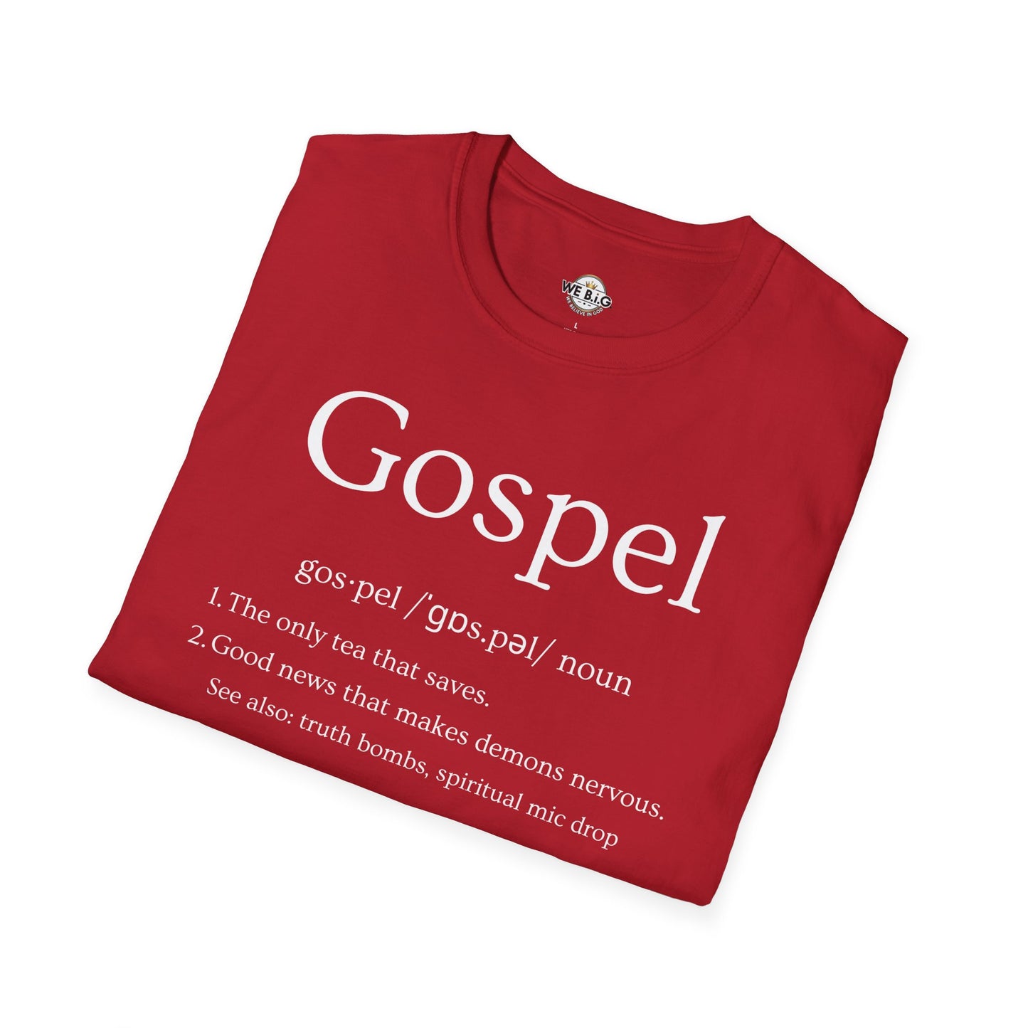 Gospel Definition T-Shirt - Unisex Softstyle, Faith Apparel, Inspirational Gift, Christian Wear, Religious Merchandise