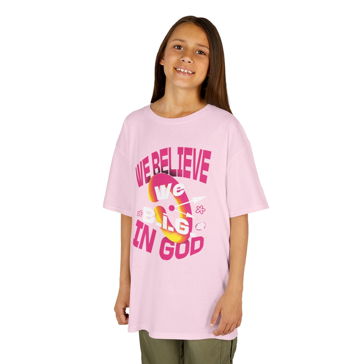 We B.i.G. Children —Faith-Inspiring Kids Heavy Cotton™ Tee - Perfect for Church, Family Gatherings, Gifts, Birthday Parties, Religious Celebrations