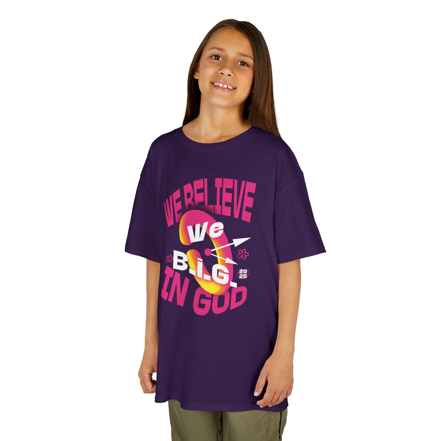 We B.i.G. Children —Faith-Inspiring Kids Heavy Cotton™ Tee - Perfect for Church, Family Gatherings, Gifts, Birthday Parties, Religious Celebrations