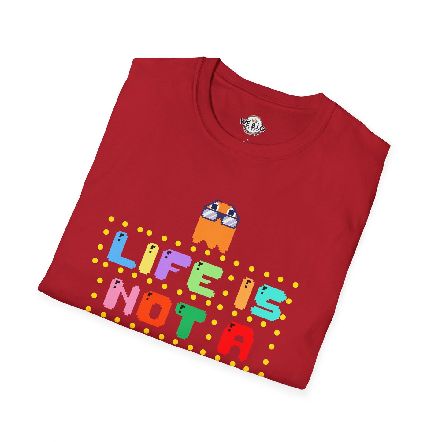 Retro Video Game Inspired T-Shirt - Life is Not a Game, Gamer Merchandise, Arcade Lover Gift, Fun Gift for Players, Unisex Tee
