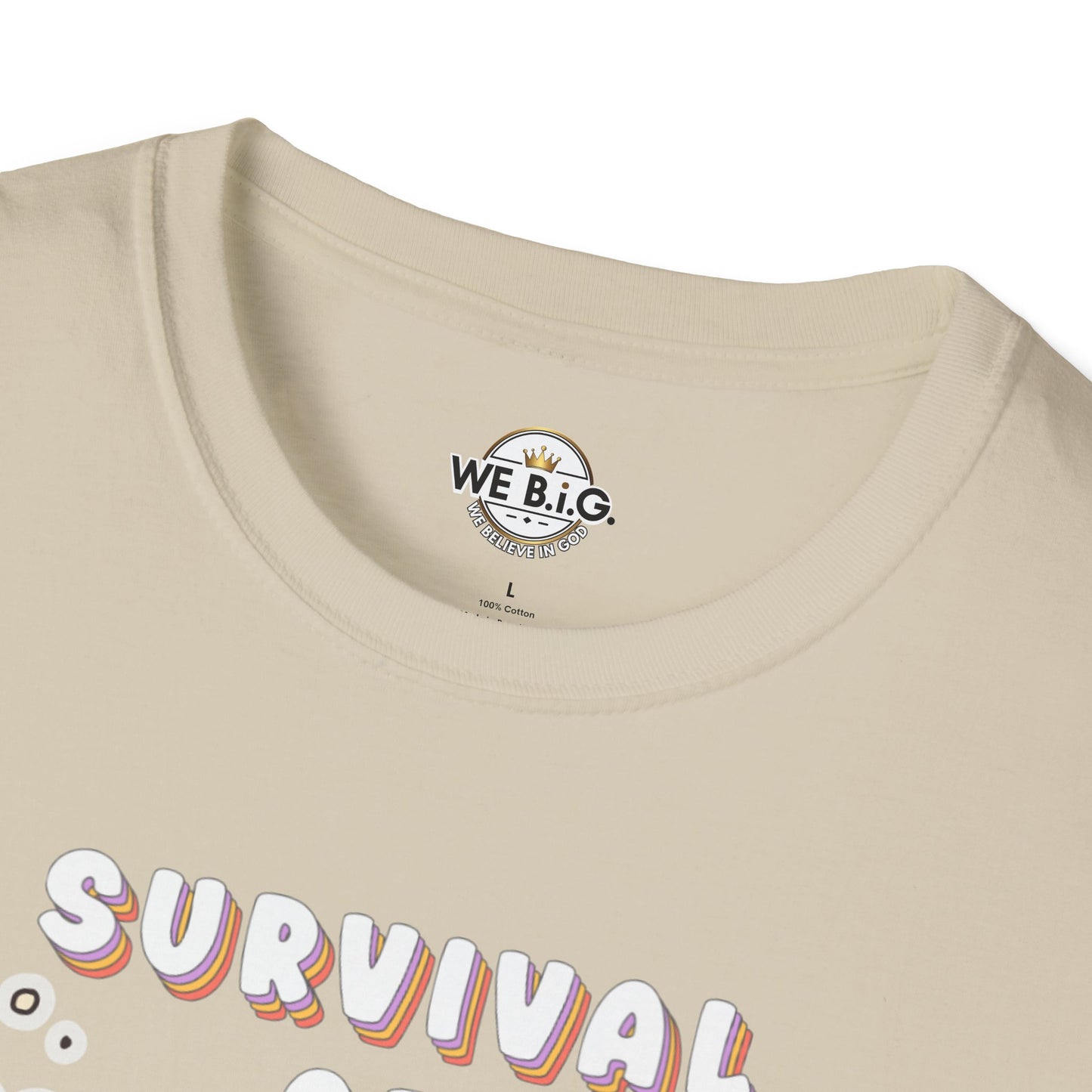 Survival of the Cutest Tee—Cute Cat Character Unisex T-Shirt, Gift for Cat Lovers, Fun Casual Wear, Kawaii Style Apparel