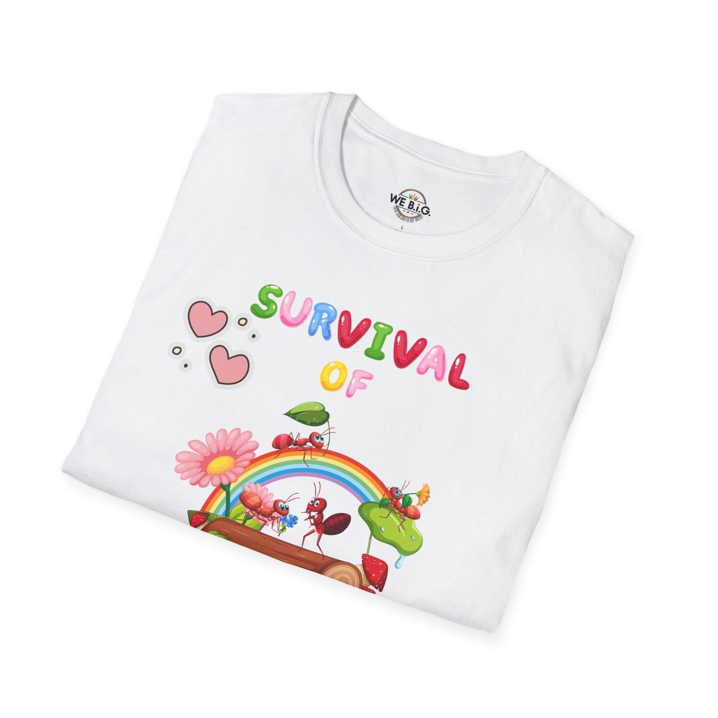 Survival of the Cutest T-Shirt, Cute Animal T-Shirt, Gift for Kids, Rainbow Shirt, Fun Graphic Tee, Spring Fashion