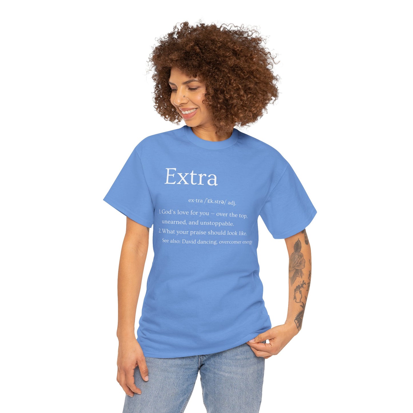EXTRA Definition—Unisex Cotton Tee: Extra Motivation & Big Beliefs, Inspirational Graphic T-Shirt, Casual Wear, Gift for Friends, Everyday Comfort