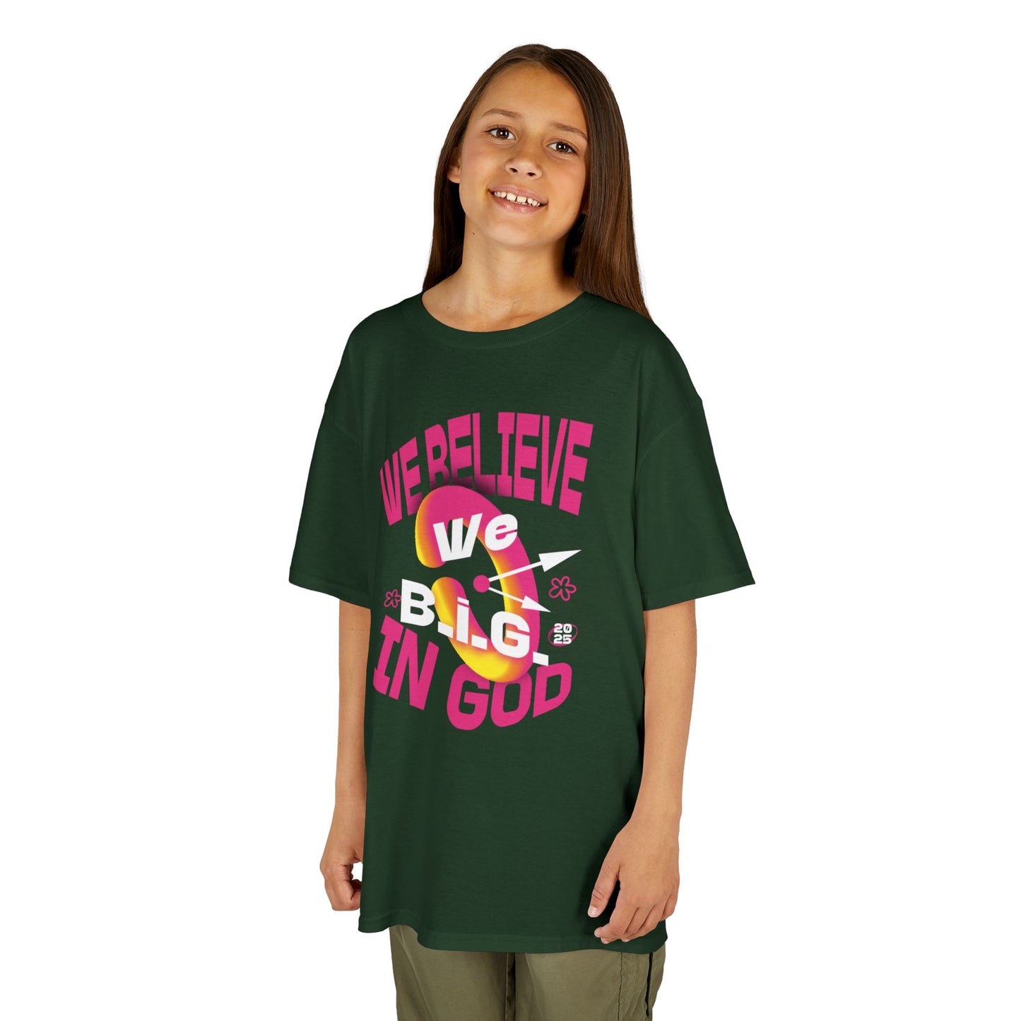 We B.i.G. Children —Faith-Inspiring Kids Heavy Cotton™ Tee - Perfect for Church, Family Gatherings, Gifts, Birthday Parties, Religious Celebrations