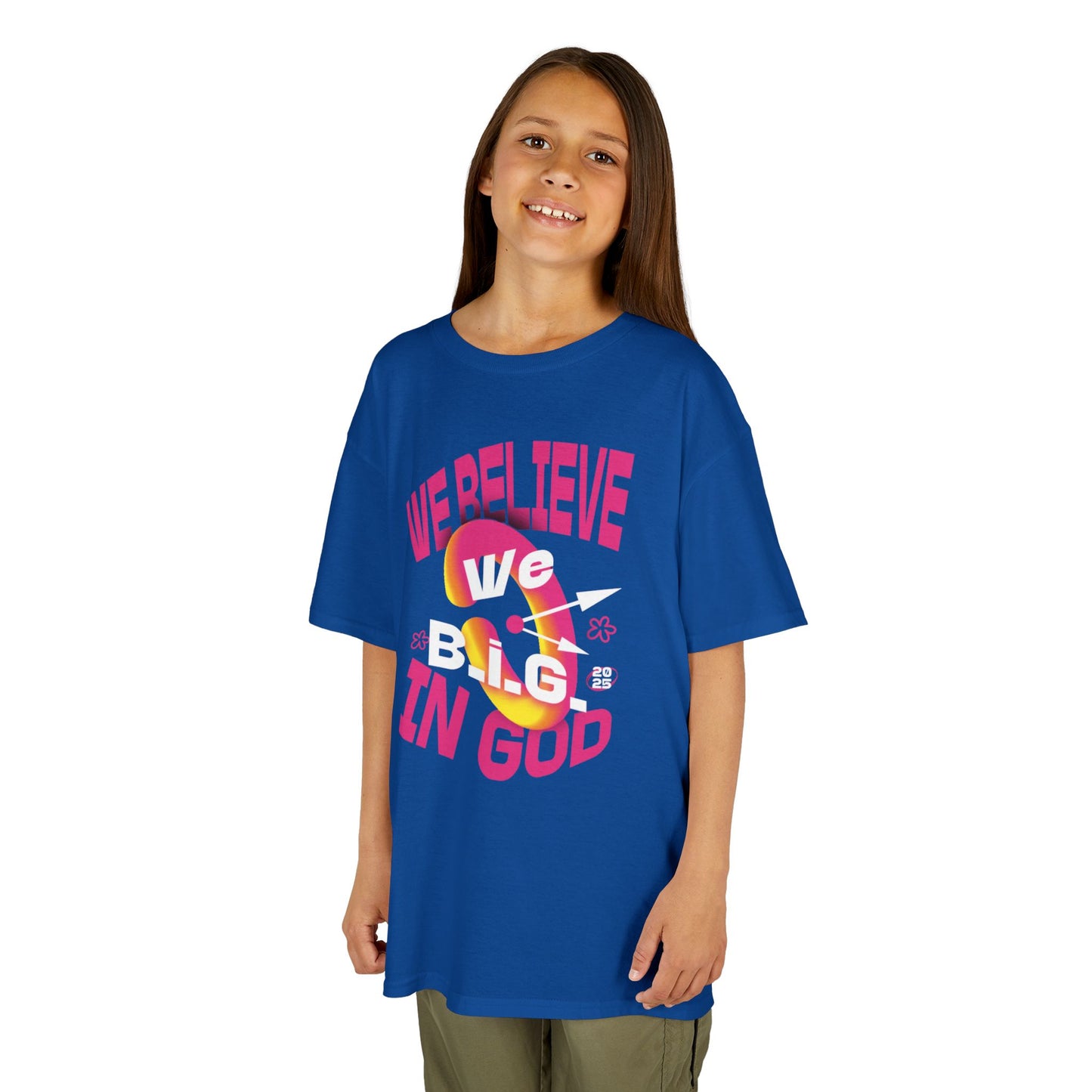 We B.i.G. Children —Faith-Inspiring Kids Heavy Cotton™ Tee - Perfect for Church, Family Gatherings, Gifts, Birthday Parties, Religious Celebrations
