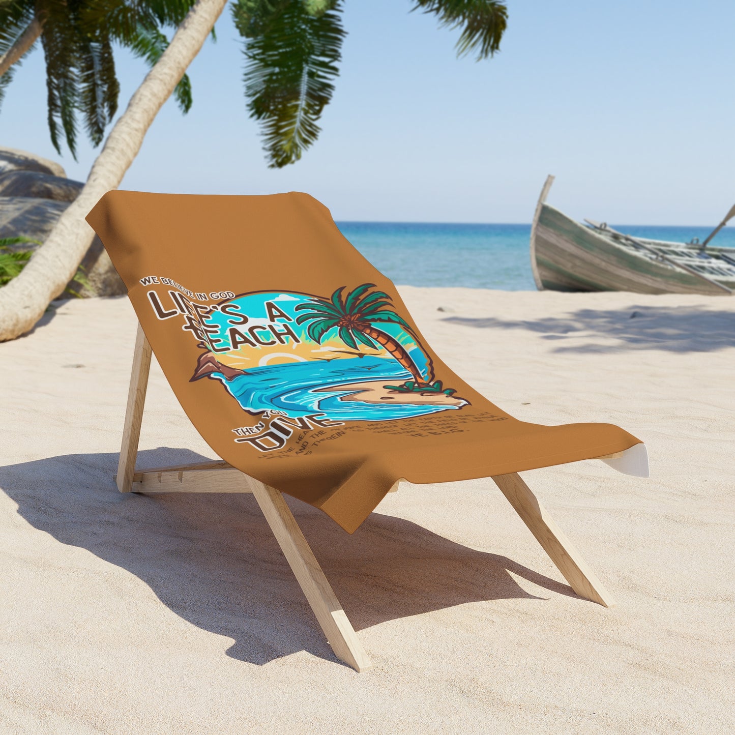 Life's a Beach Towel and Then You Dive | Fun Beach Accessories, Summer Vibes, Poolside Comfort, Vacation Gear, Coastal Decor