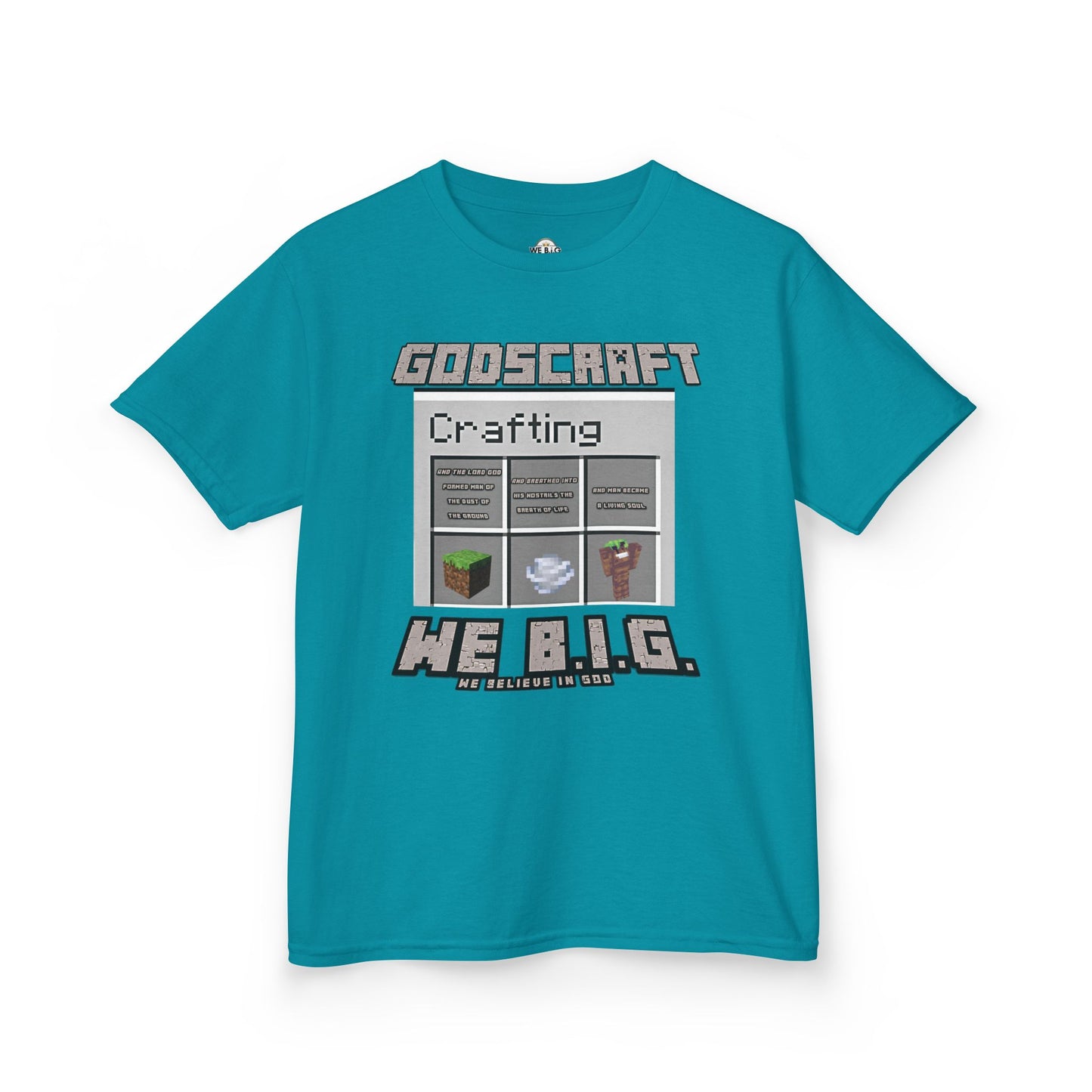 Kids Gaming Tee - Minecraft Crafting Design, Perfect Gift for Gamers, Birthday, Everyday Wear, Casual Fun, Kids Apparel