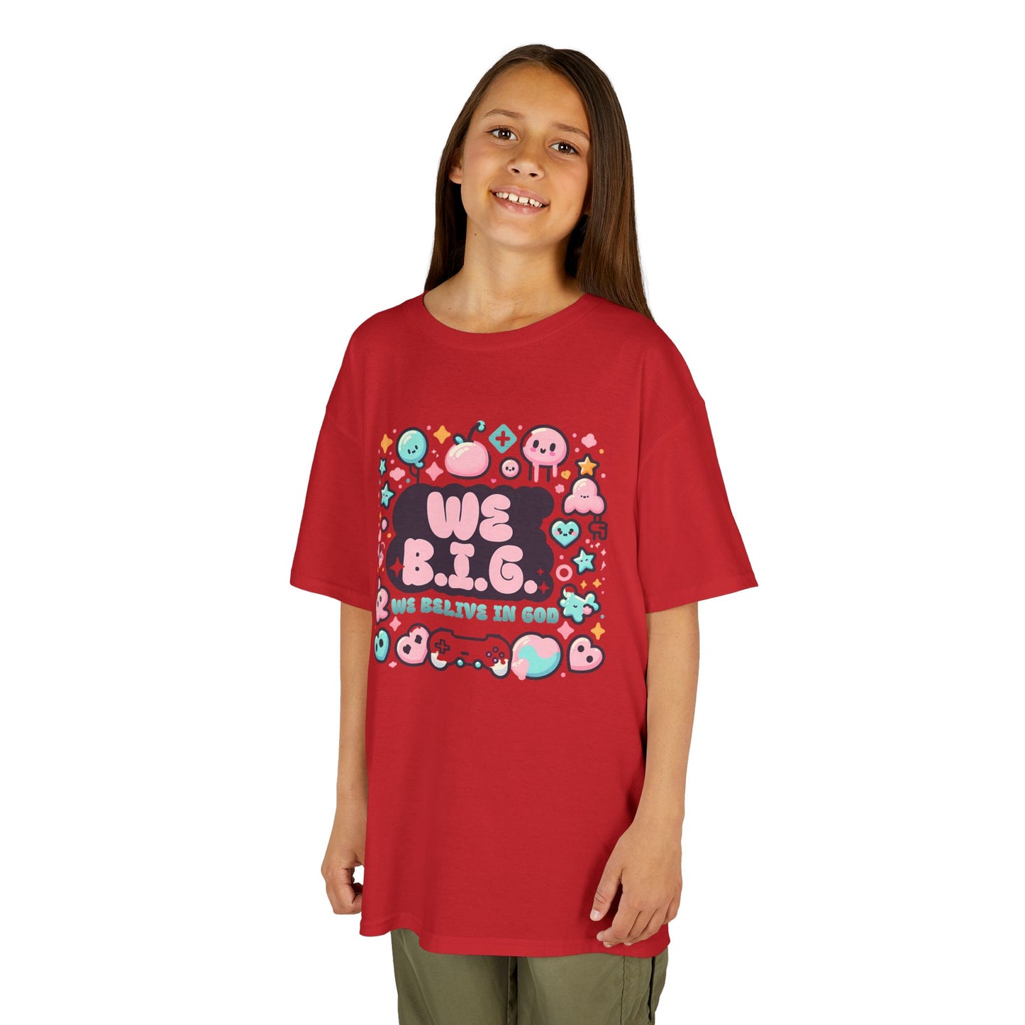 We B.i.G. Kids Graphic Tee - We B.I.G. Design, Fun Summer Outfits, Birthday Gift, Playful Apparel, Gaming Enthusiasts