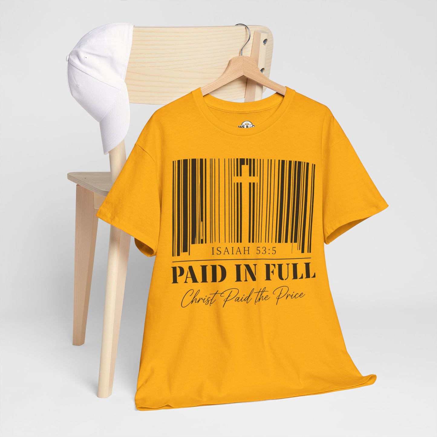 Christian T-Shirt - "Paid in Full" Isaiah 53:5 Faith Tee