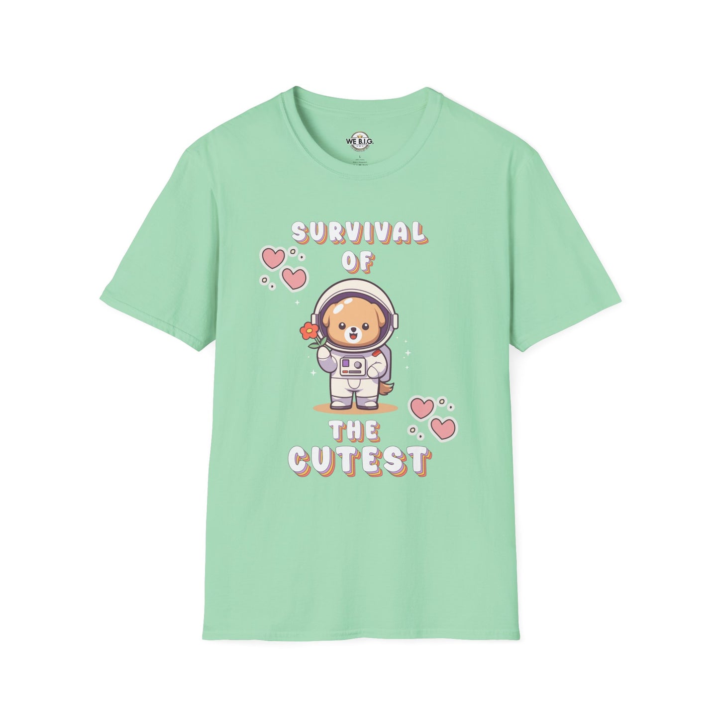 Survival of the Cutest T-Shirt | Cute Astronaut Tee for Kids & Adults | Perfect for Birthdays, Parties, Gifts, Casual Wear