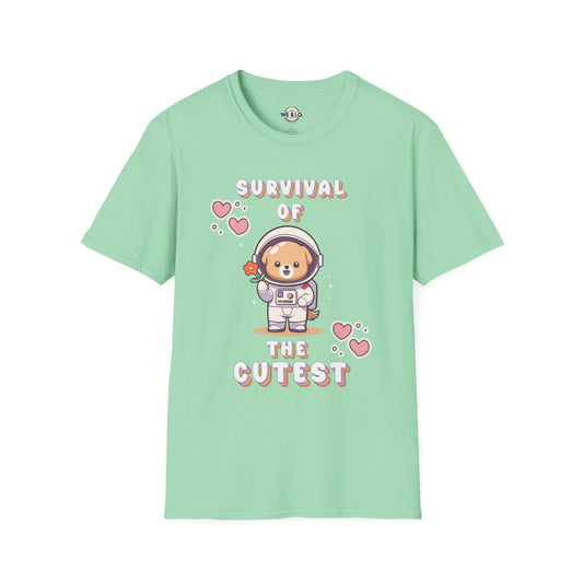 Survival of the Cutest T-Shirt | Cute Astronaut Tee for Kids & Adults | Perfect for Birthdays, Parties, Gifts, Casual Wear