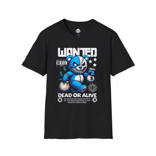 Wanted Bear Graphic T-Shirt | Unisex Softstyle Tee for Casual Wear, Perfect Gift for Birthdays, Holidays, and Everyday Style
