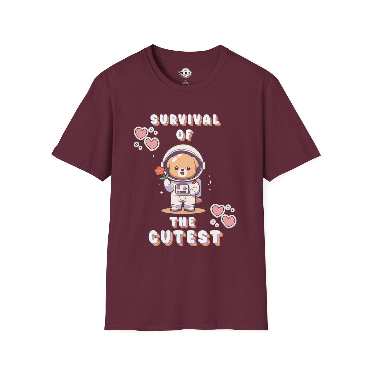 Survival of the Cutest T-Shirt | Cute Astronaut Tee for Kids & Adults | Perfect for Birthdays, Parties, Gifts, Casual Wear