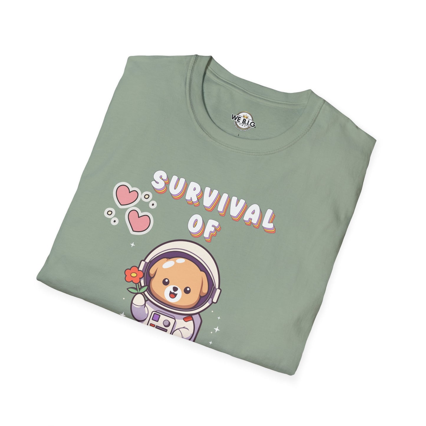 Survival of the Cutest T-Shirt | Cute Astronaut Tee for Kids & Adults | Perfect for Birthdays, Parties, Gifts, Casual Wear