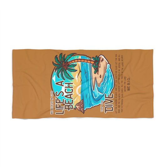 Life's a Beach Towel and Then You Dive | Fun Beach Accessories, Summer Vibes, Poolside Comfort, Vacation Gear, Coastal Decor