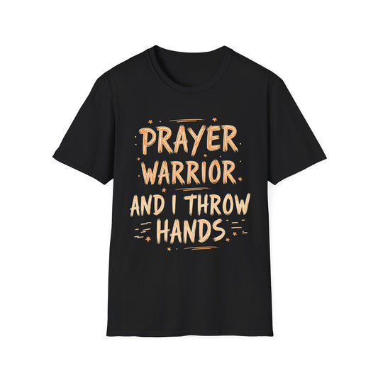 Prayer Warrior, And I Throw Hands (paint stroke style)