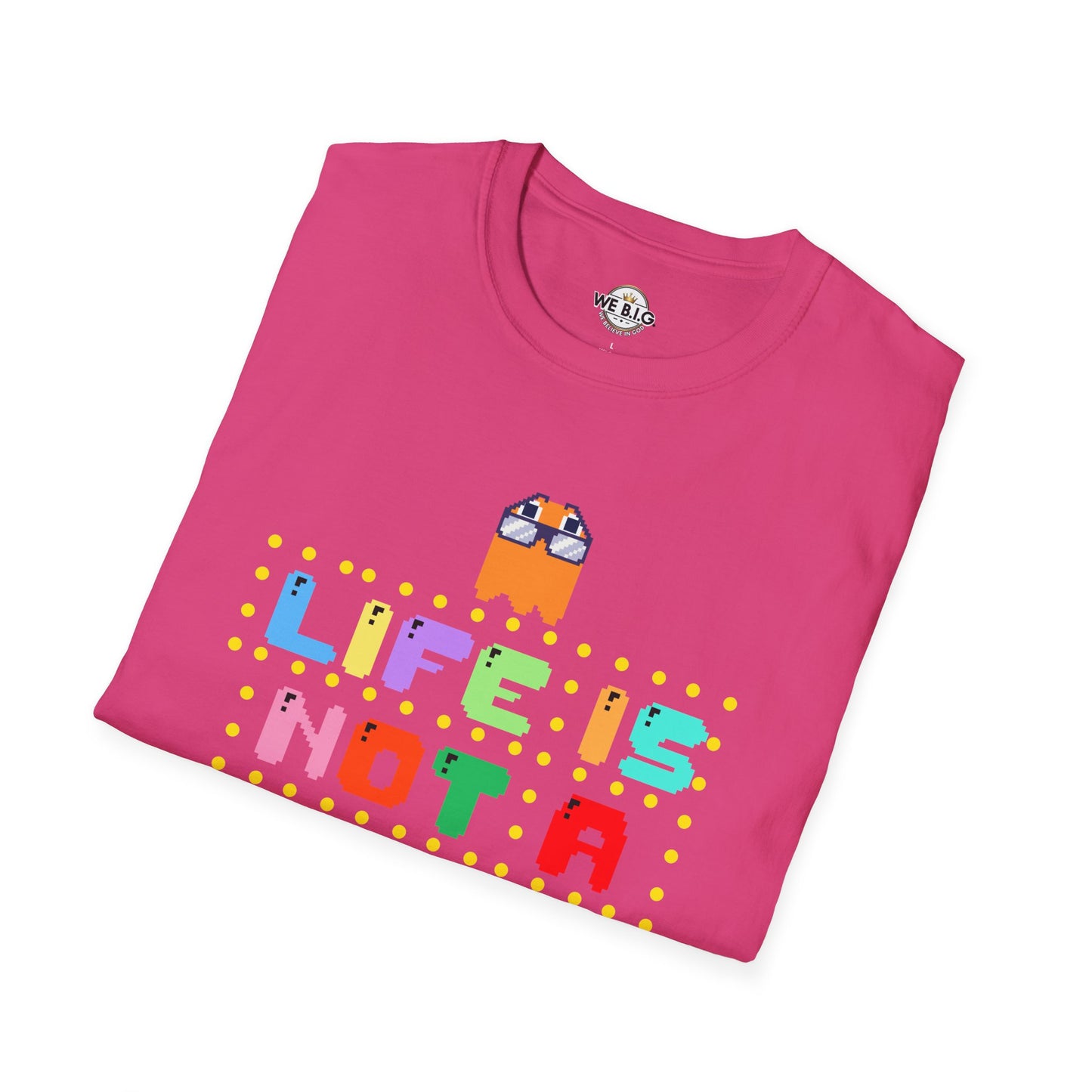 Retro Video Game Inspired T-Shirt - Life is Not a Game, Gamer Merchandise, Arcade Lover Gift, Fun Gift for Players, Unisex Tee