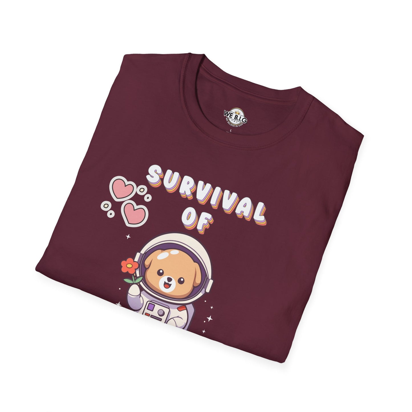 Survival of the Cutest T-Shirt | Cute Astronaut Tee for Kids & Adults | Perfect for Birthdays, Parties, Gifts, Casual Wear
