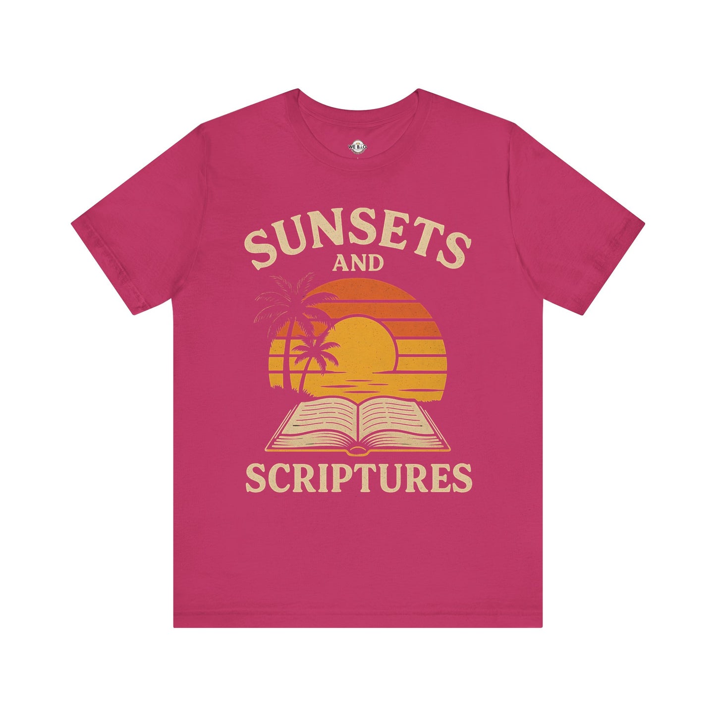 Sunsets & Scriptures T-Shirt, Relaxed Fit Tee, Faith-Based Apparel, Summer Vibes, Gift for Friends, Spiritual Wear