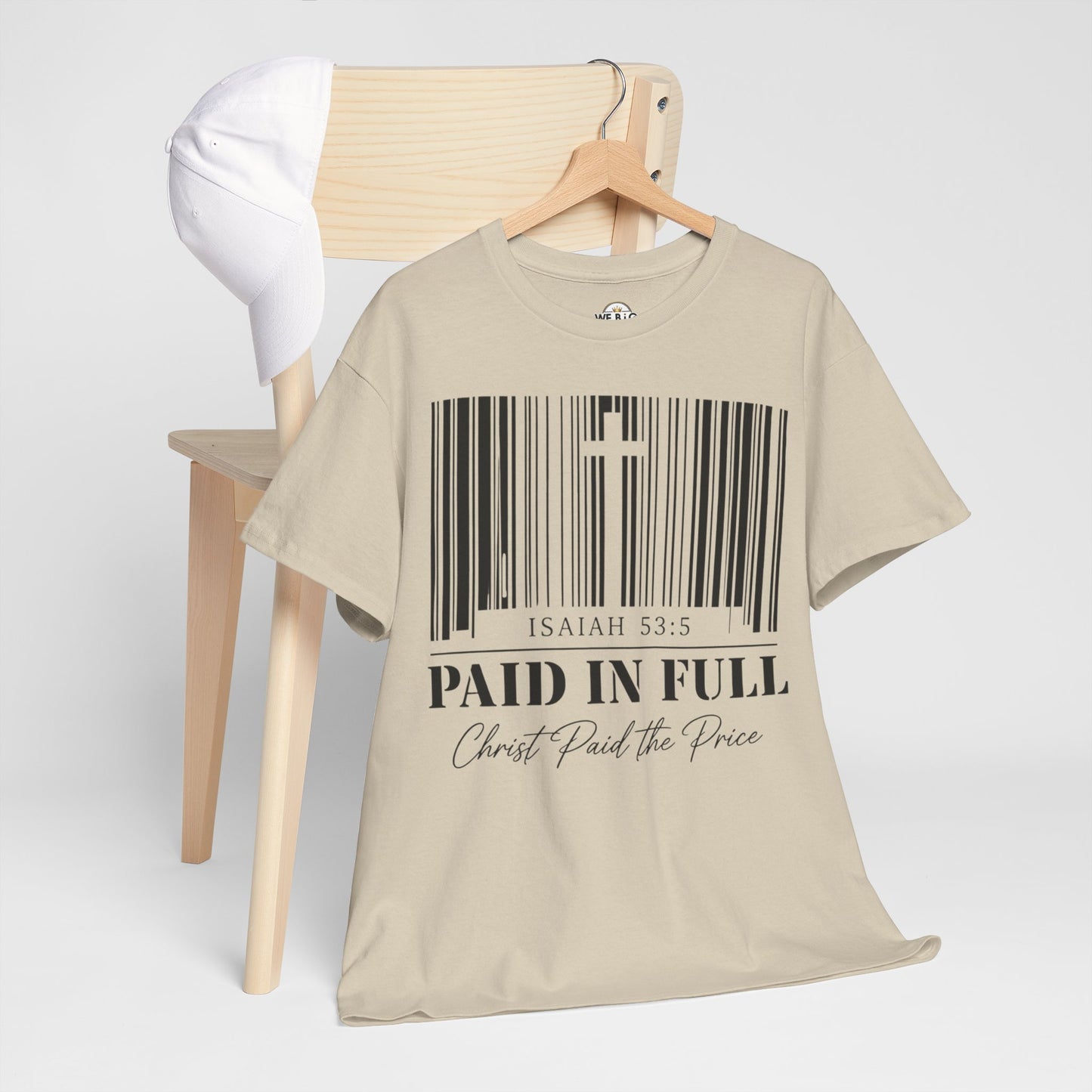 Christian T-Shirt - "Paid in Full" Isaiah 53:5 Faith Tee