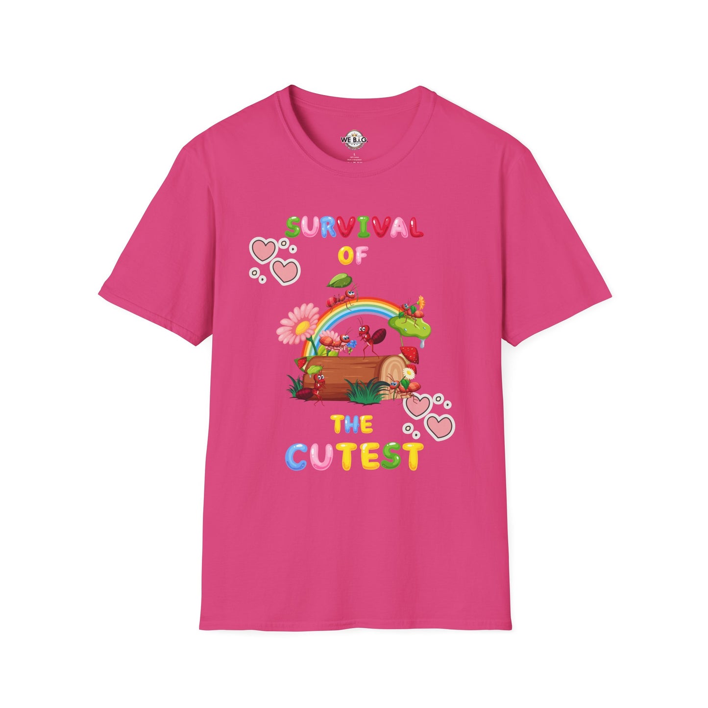 Survival of the Cutest T-Shirt, Cute Animal T-Shirt, Gift for Kids, Rainbow Shirt, Fun Graphic Tee, Spring Fashion