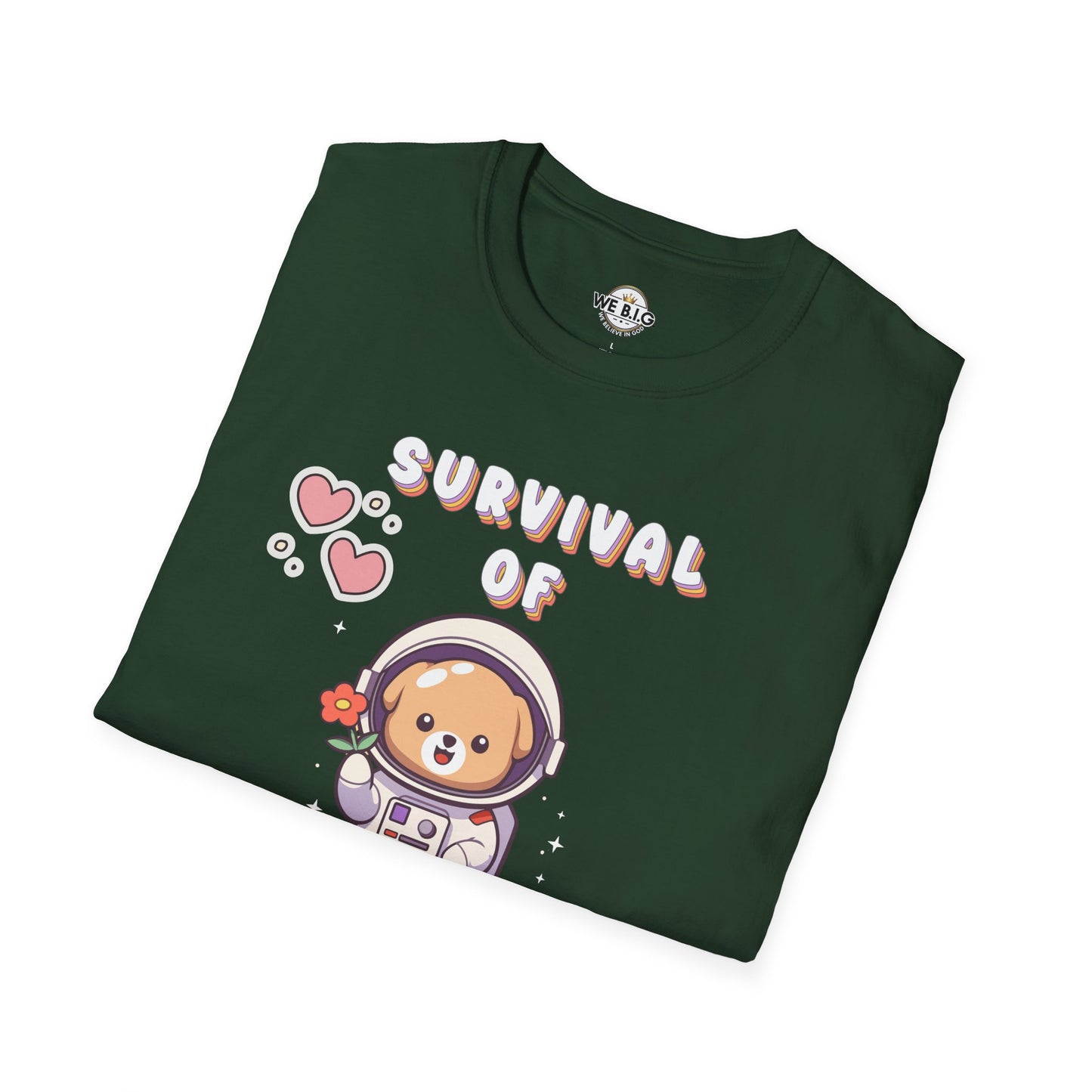 Survival of the Cutest T-Shirt | Cute Astronaut Tee for Kids & Adults | Perfect for Birthdays, Parties, Gifts, Casual Wear