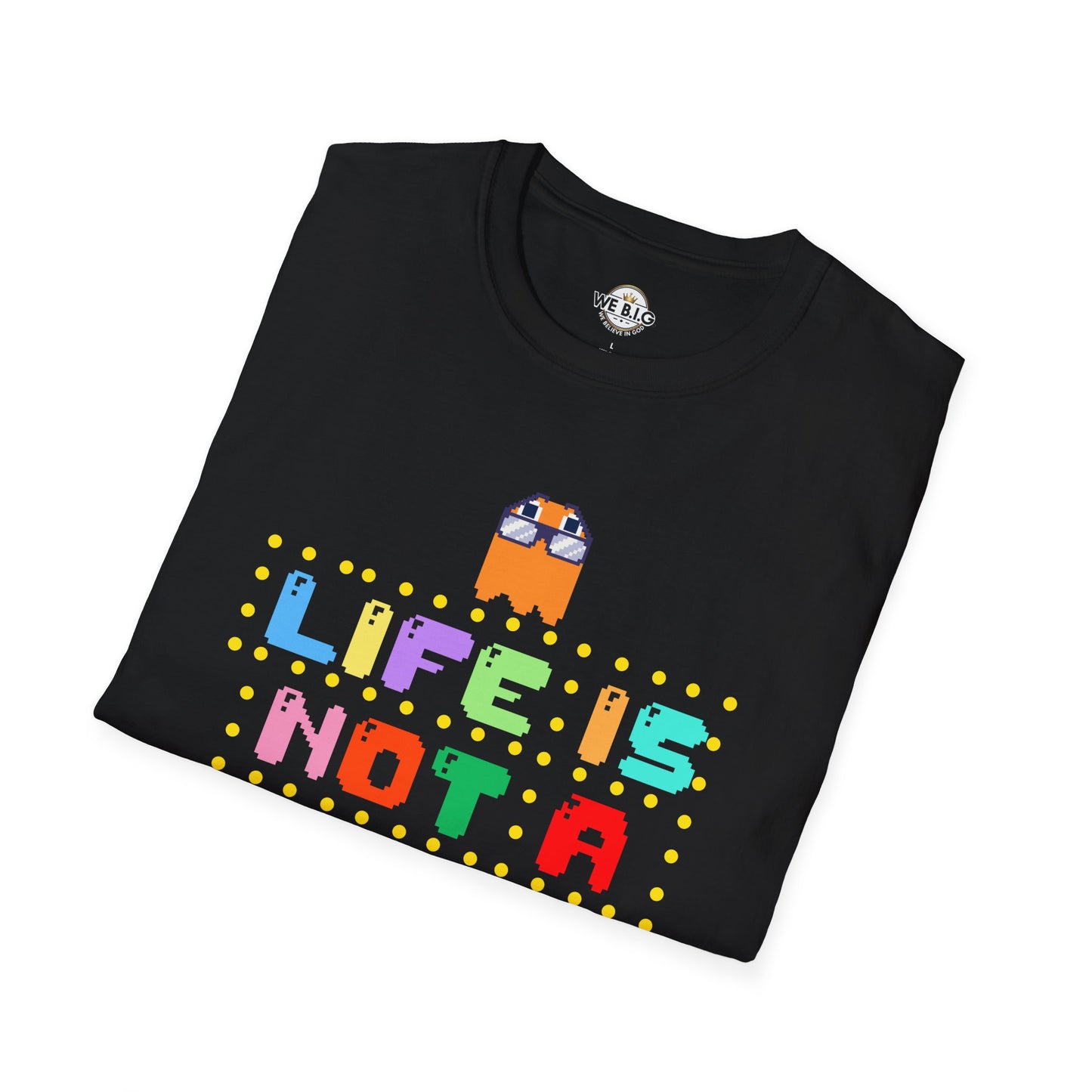 Retro Video Game Inspired T-Shirt - Life is Not a Game, Gamer Merchandise, Arcade Lover Gift, Fun Gift for Players, Unisex Tee