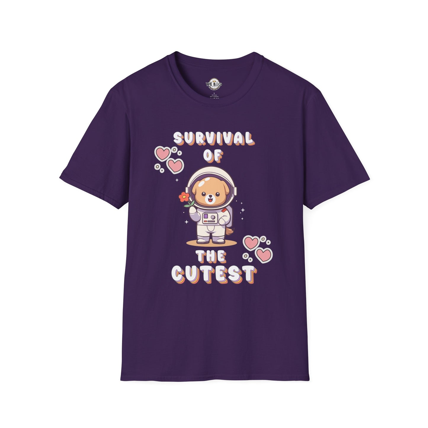 Survival of the Cutest T-Shirt | Cute Astronaut Tee for Kids & Adults | Perfect for Birthdays, Parties, Gifts, Casual Wear