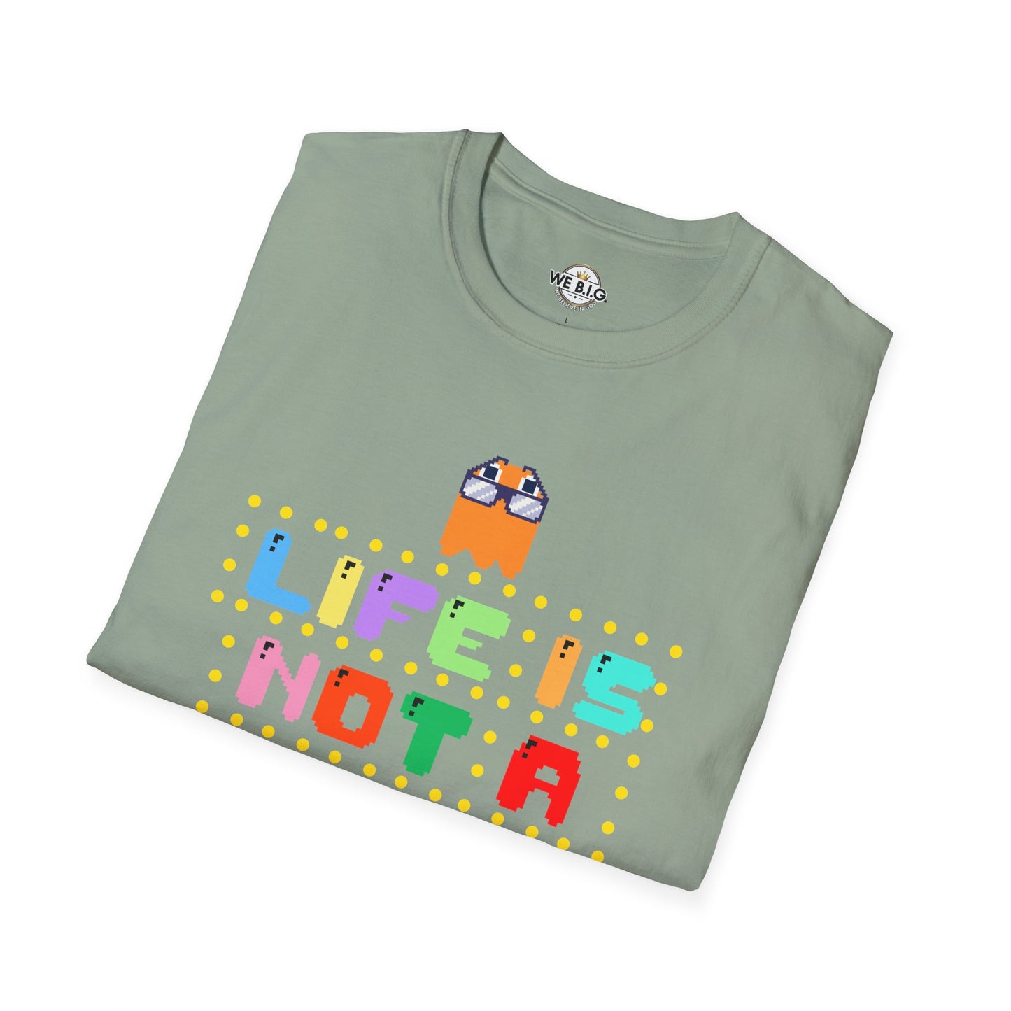 Retro Video Game Inspired T-Shirt - Life is Not a Game, Gamer Merchandise, Arcade Lover Gift, Fun Gift for Players, Unisex Tee