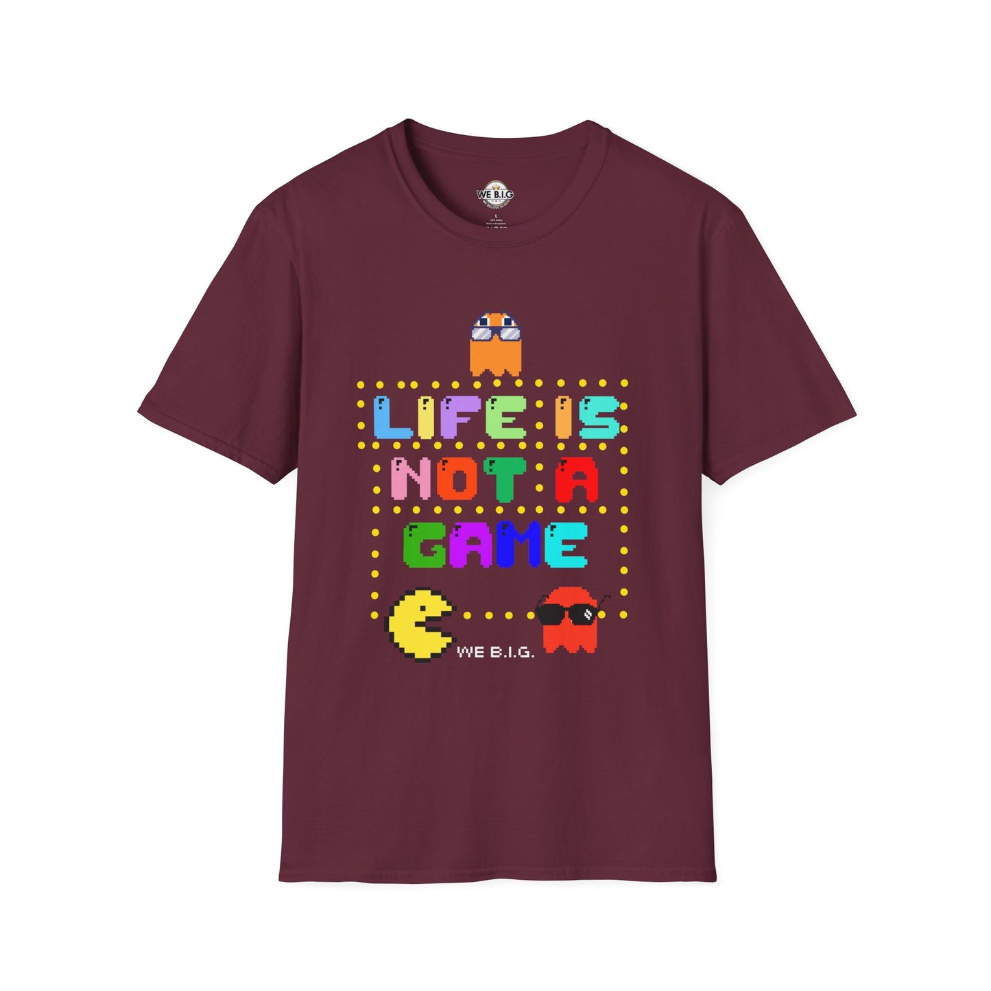 Retro Video Game Inspired T-Shirt - Life is Not a Game, Gamer Merchandise, Arcade Lover Gift, Fun Gift for Players, Unisex Tee