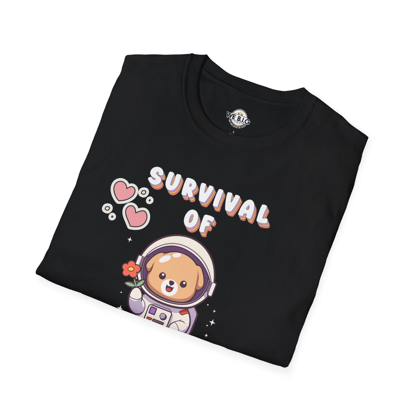 Survival of the Cutest T-Shirt | Cute Astronaut Tee for Kids & Adults | Perfect for Birthdays, Parties, Gifts, Casual Wear