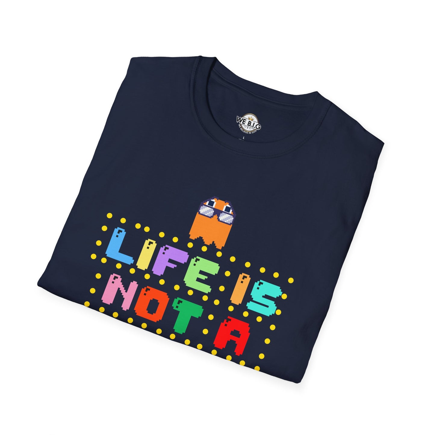 Retro Video Game Inspired T-Shirt - Life is Not a Game, Gamer Merchandise, Arcade Lover Gift, Fun Gift for Players, Unisex Tee