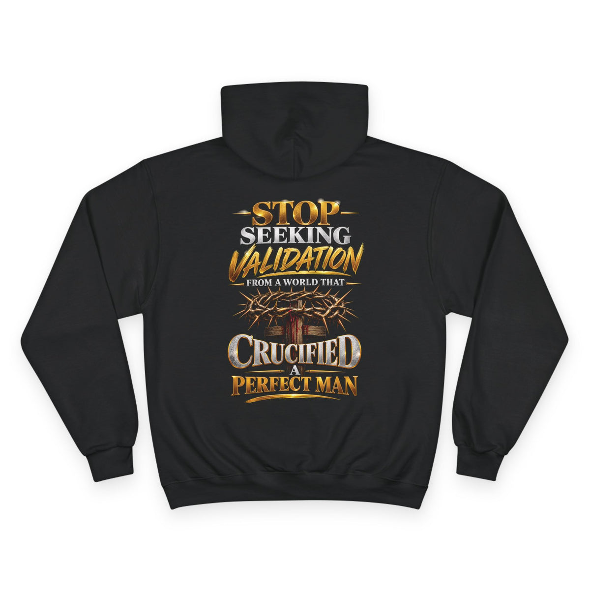 Crucified Man: Champion Hoodie