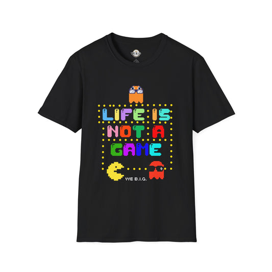 Retro Video Game Inspired T-Shirt - Life is Not a Game, Gamer Merchandise, Arcade Lover Gift, Fun Gift for Players, Unisex Tee