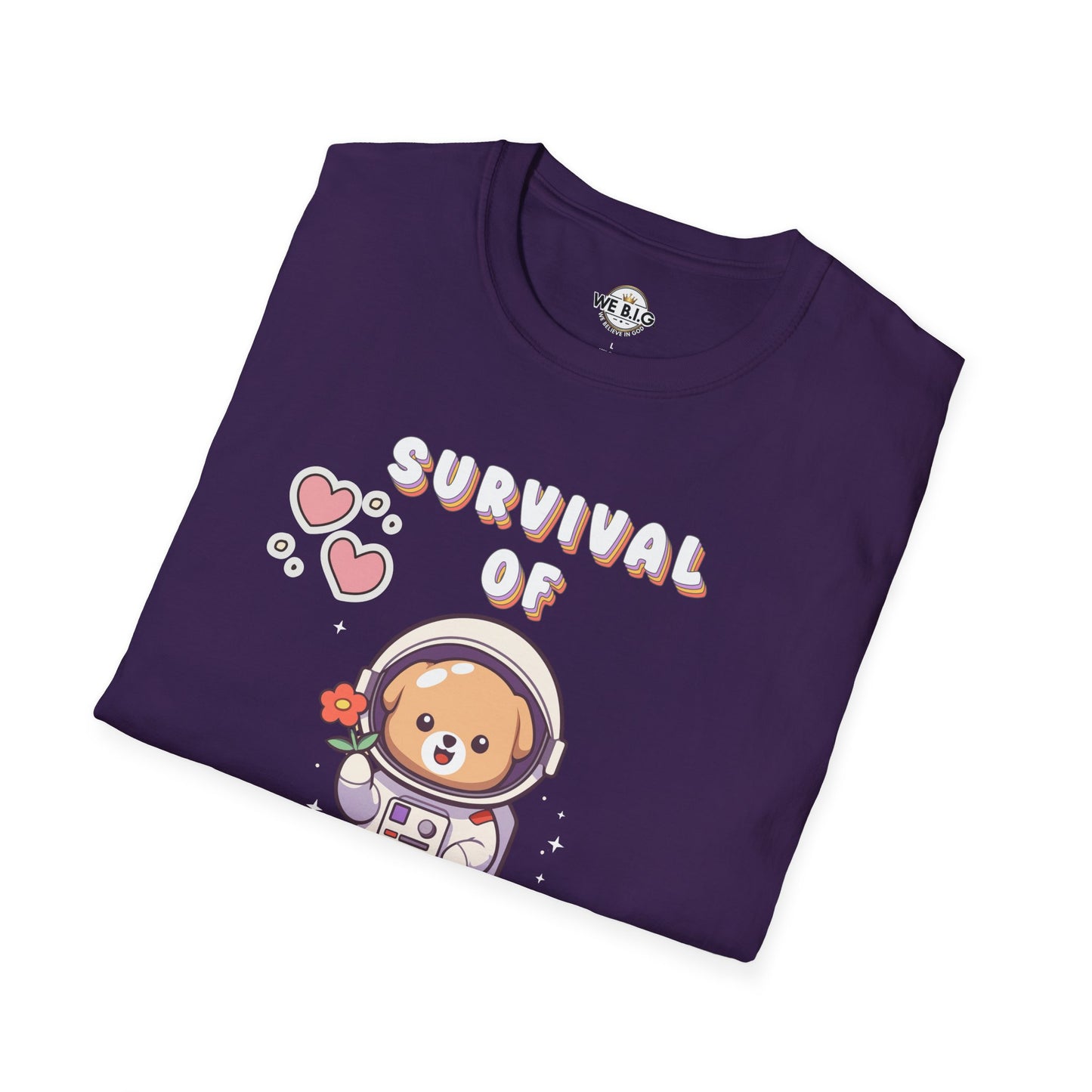 Survival of the Cutest T-Shirt | Cute Astronaut Tee for Kids & Adults | Perfect for Birthdays, Parties, Gifts, Casual Wear