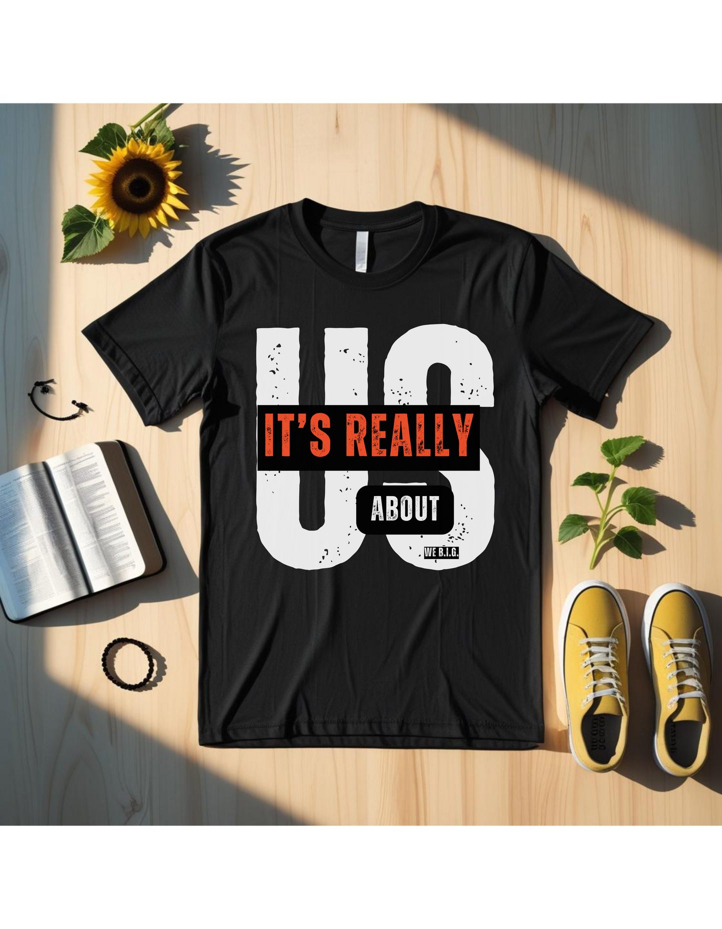 "It's Really AboutUs"-Themed Unisex Softstyle T-Shirt | Casual Wear, Gift for Couples, Relationship Humor, Everyday Fashion, Unique Graphic Tee
