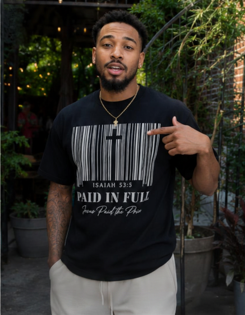 Paid In Full T-Shirt — Isaiah 53:5 Christian Faith Tee