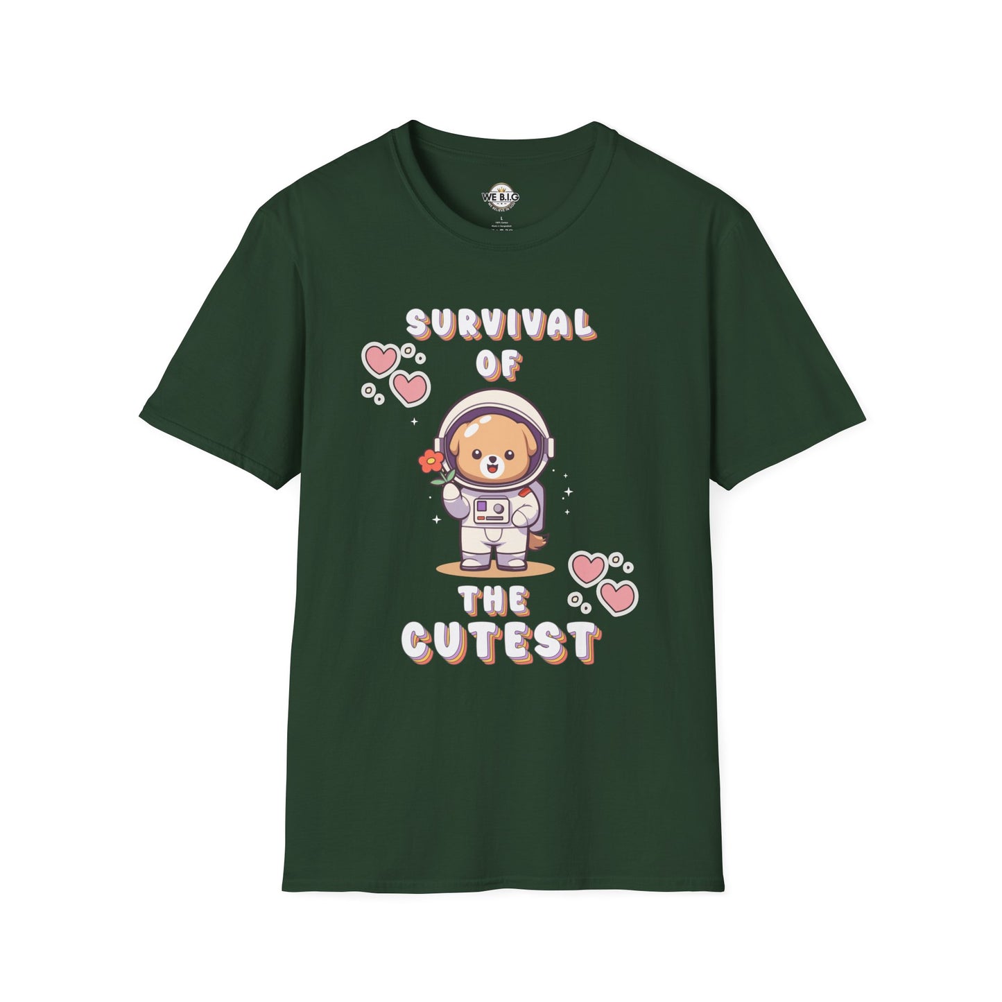 Survival of the Cutest T-Shirt | Cute Astronaut Tee for Kids & Adults | Perfect for Birthdays, Parties, Gifts, Casual Wear