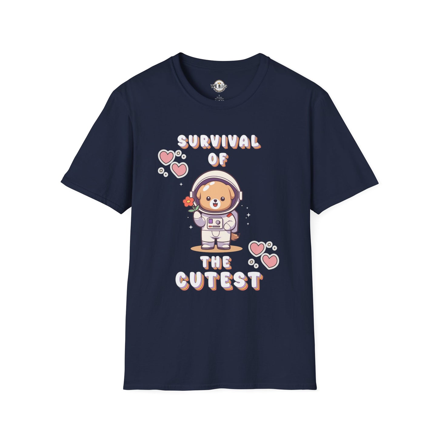 Survival of the Cutest T-Shirt | Cute Astronaut Tee for Kids & Adults | Perfect for Birthdays, Parties, Gifts, Casual Wear