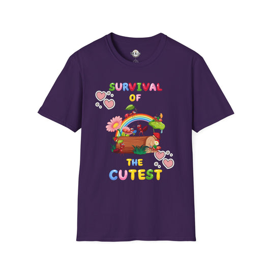 Survival of the Cutest T-Shirt, Cute Animal T-Shirt, Gift for Kids, Rainbow Shirt, Fun Graphic Tee, Spring Fashion