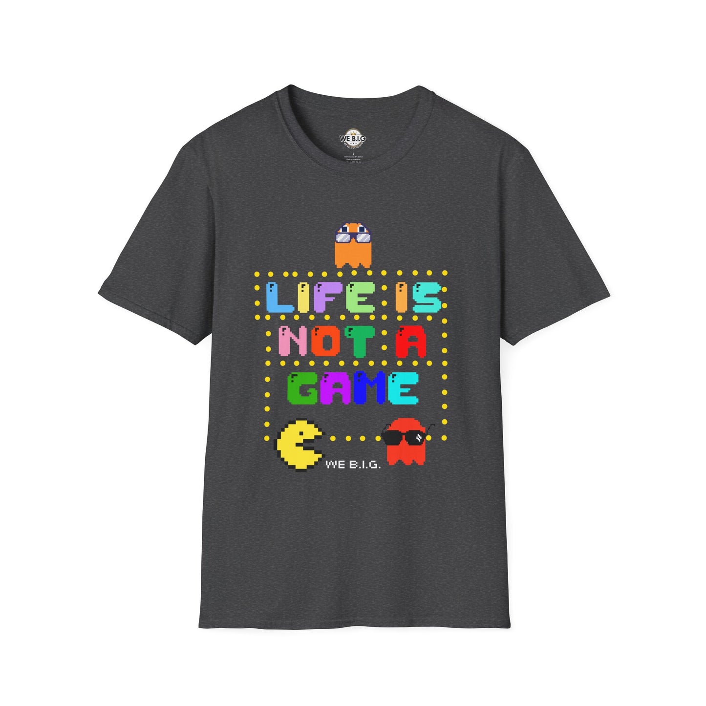 Retro Video Game Inspired T-Shirt - Life is Not a Game, Gamer Merchandise, Arcade Lover Gift, Fun Gift for Players, Unisex Tee
