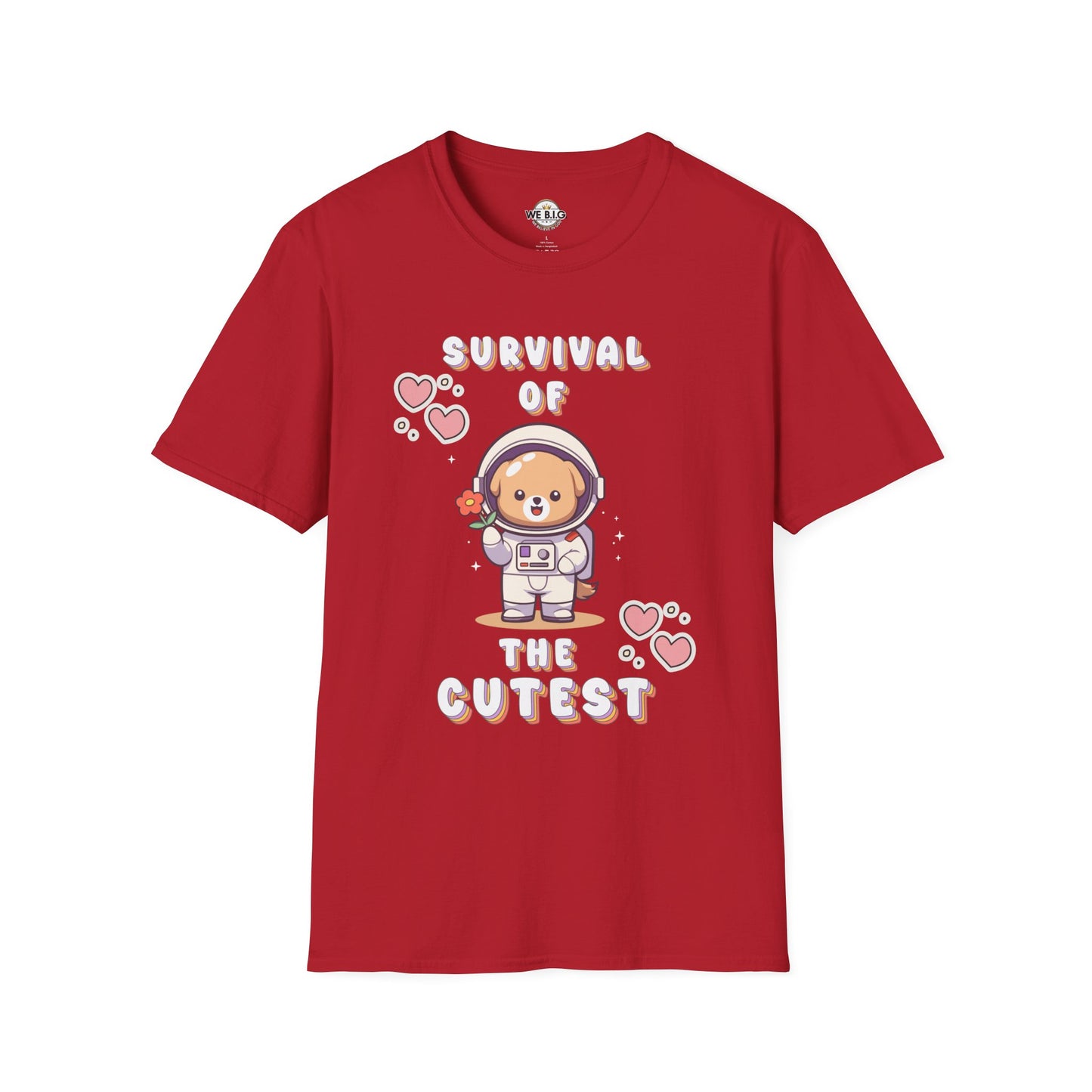 Survival of the Cutest T-Shirt | Cute Astronaut Tee for Kids & Adults | Perfect for Birthdays, Parties, Gifts, Casual Wear