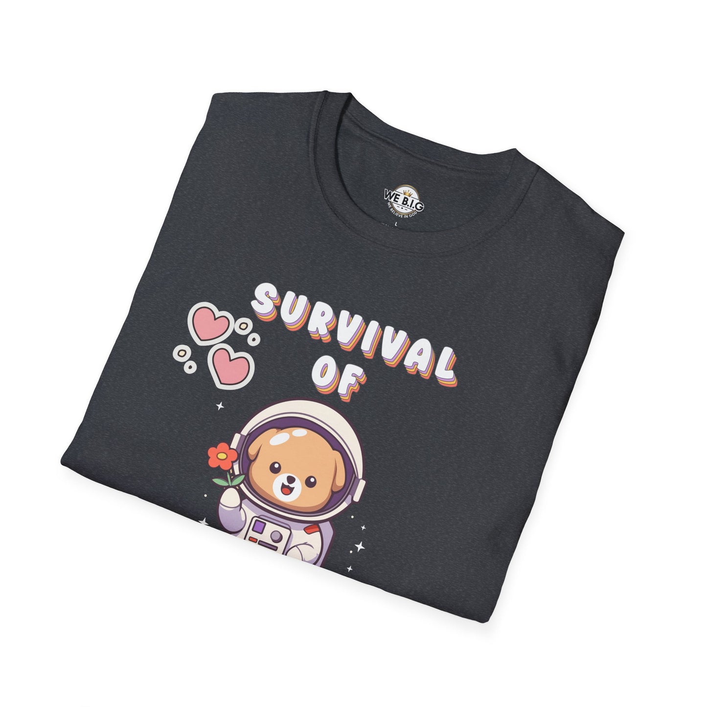 Survival of the Cutest T-Shirt | Cute Astronaut Tee for Kids & Adults | Perfect for Birthdays, Parties, Gifts, Casual Wear
