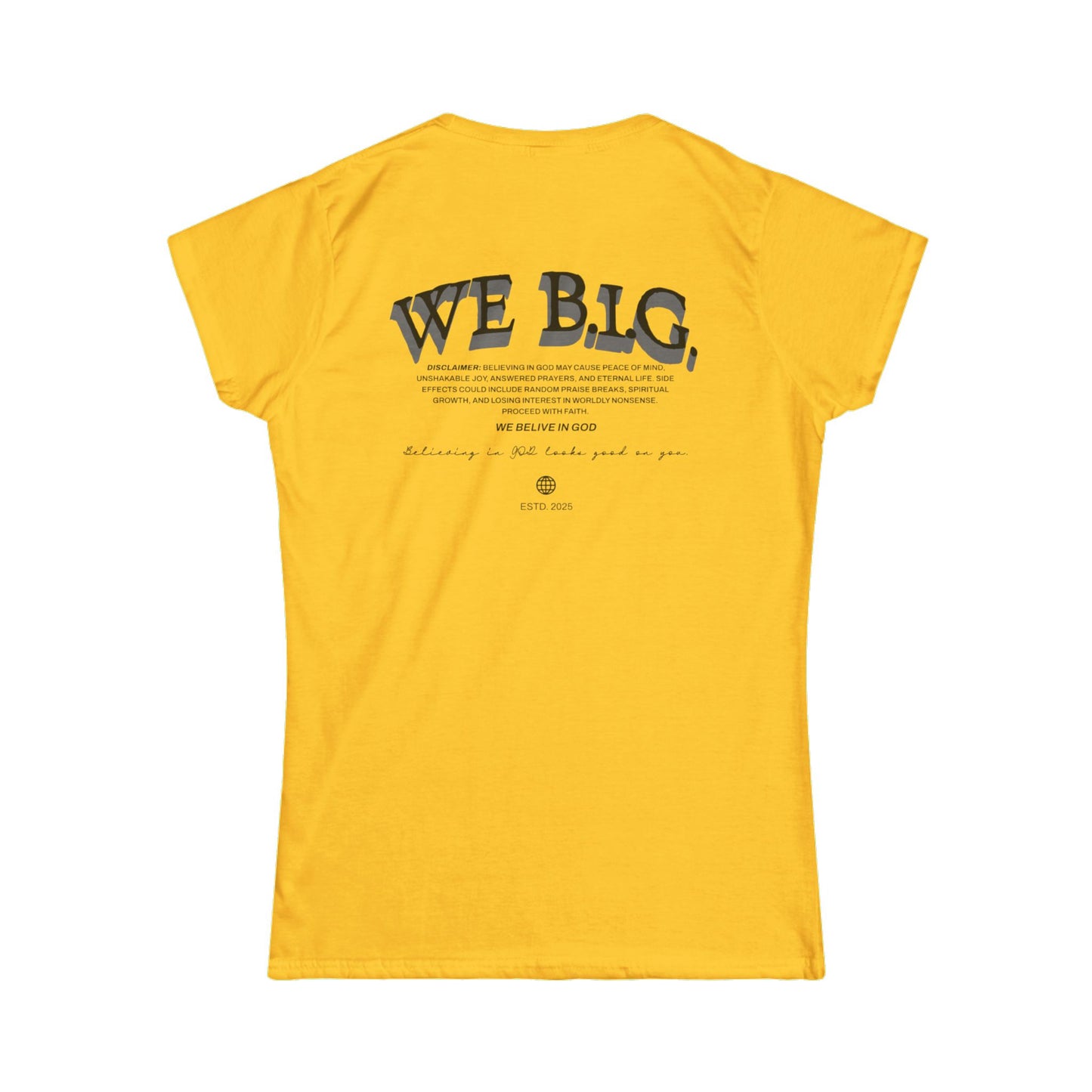 Heart Scripture Tee — "We Big" Inspirational Women's Christian T-Shirt
