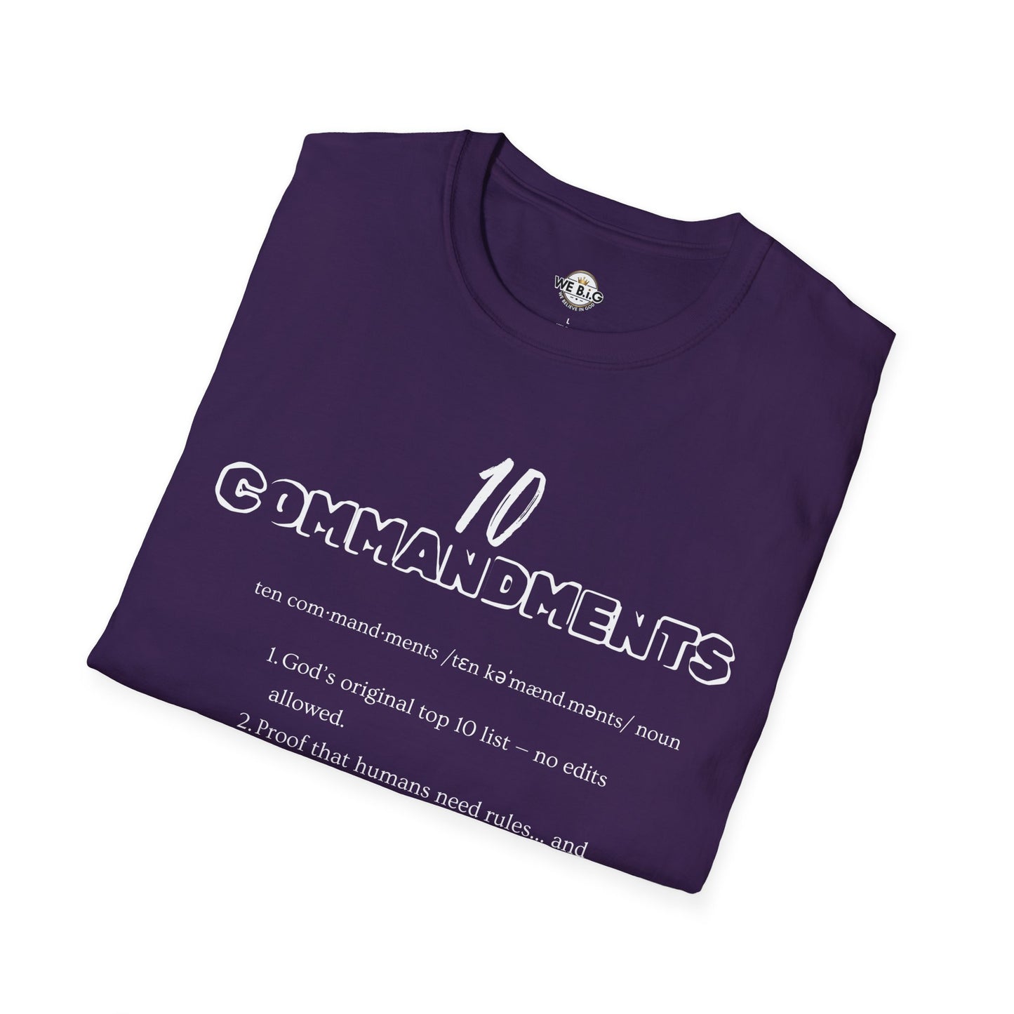 10 Commandments & We B.I.G.—Unisex Softstyle T-Shirt with  Print | Inspirational Faith-Based Tee, Gift for Religious Occasions, [...]