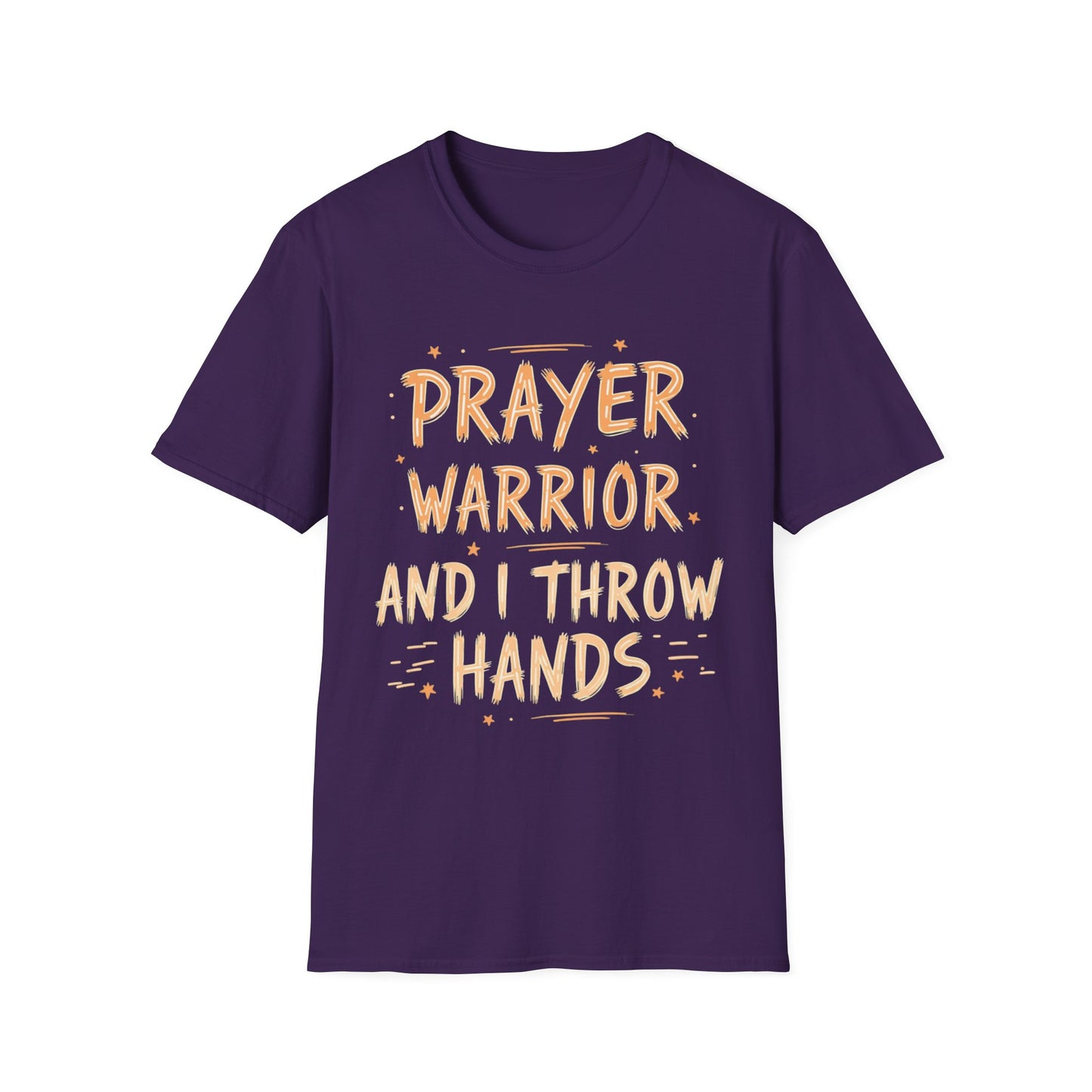 Prayer Warrior, And I Throw Hands (paint stroke style)